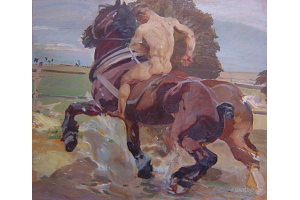 Ludvík Vacátko - Mužský akt na koni